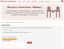 Tablet Screenshot of genefriends.org